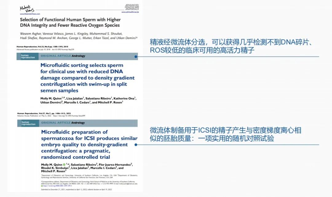 据国内外文献报道，该方法能获得高质量精子，并且用于辅助生殖技术时可产生与密度梯度离心联合上游法相似的胚胎质量。